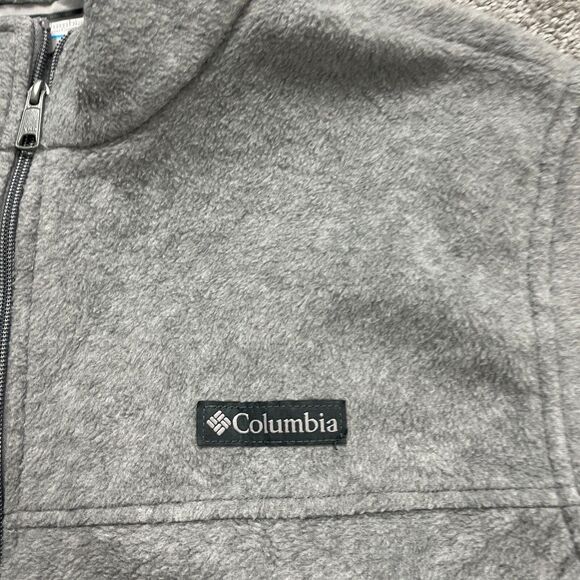 Columbia Steens Mountain Fleece Jacket Mens XXL Gray Full Zip Pockets High Neck - Picture 5 of 10